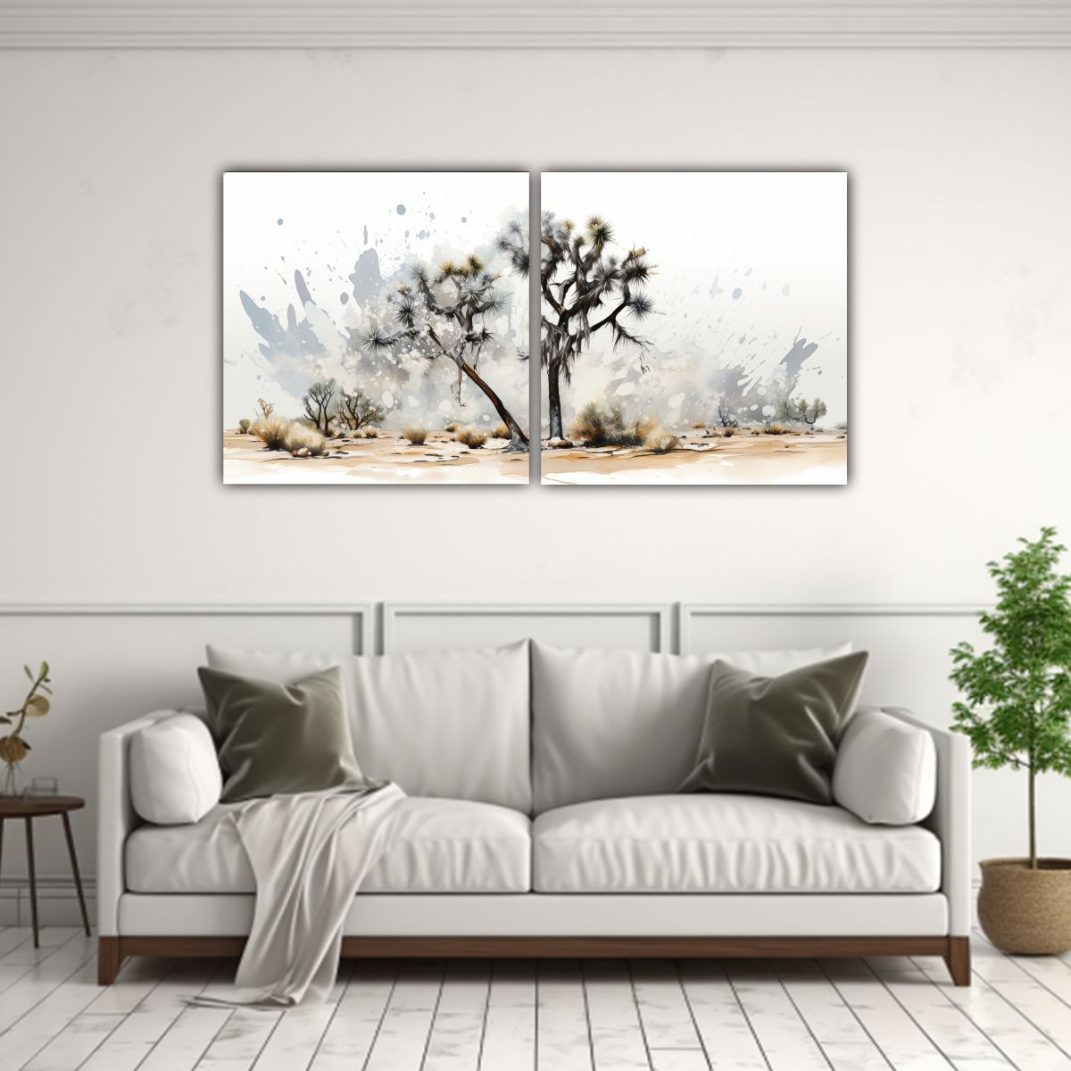 GENERICO - Dos Artes De Pared Concepto Efecto Visual De 120x60 Cm