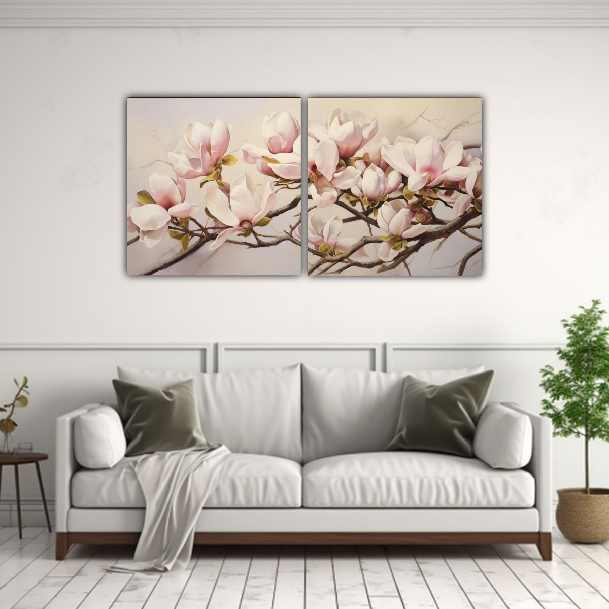 GENERICO - Cuadros Hermoso Para Cocina Magnolias Flores 140x70 Cm