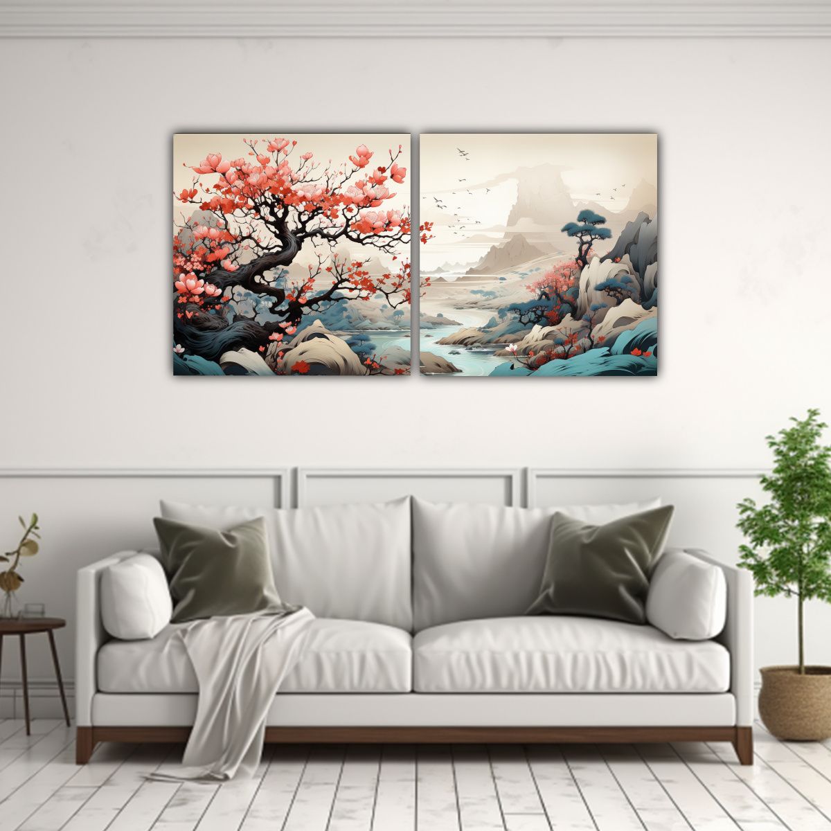 GENERICO - Cuadro Lienzo Composición Equilibrada De Árbol 120x60 Cm