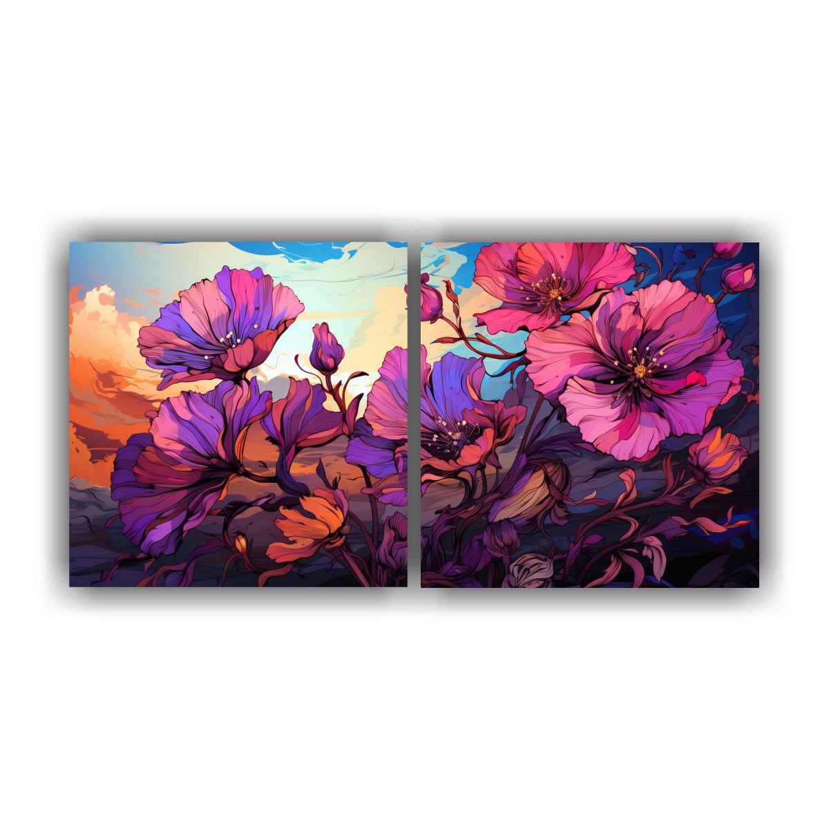 GENERICO - Cuadros Cuadro Simétrica De Hierbas De 120x60 Cm