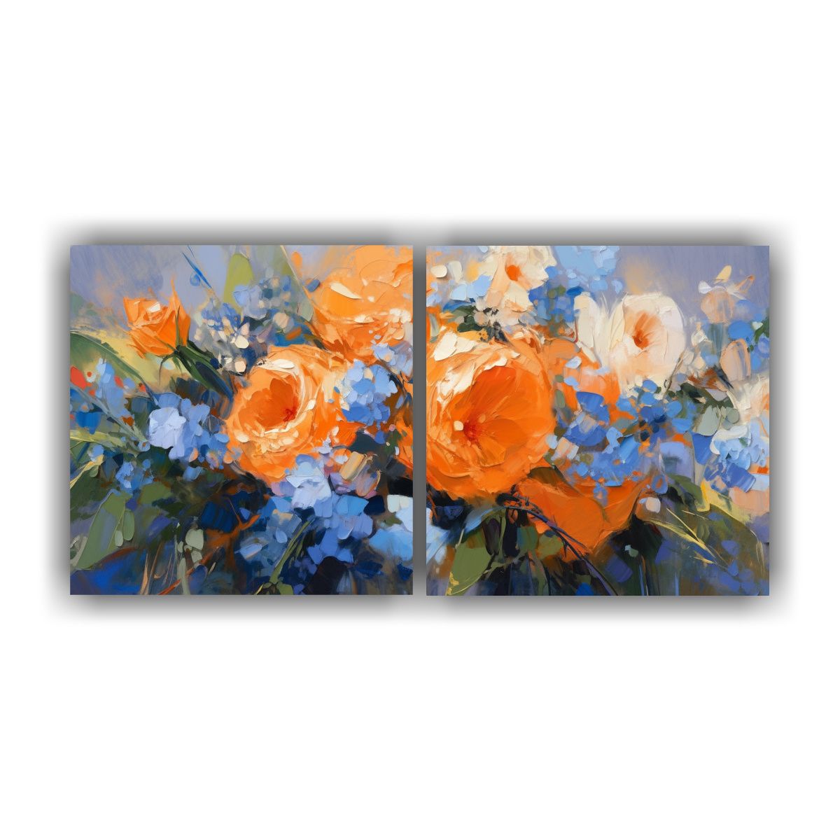 GENERICO - Set De 2 Pinturas Modernas De Arte Viviente En 140x70 Cm