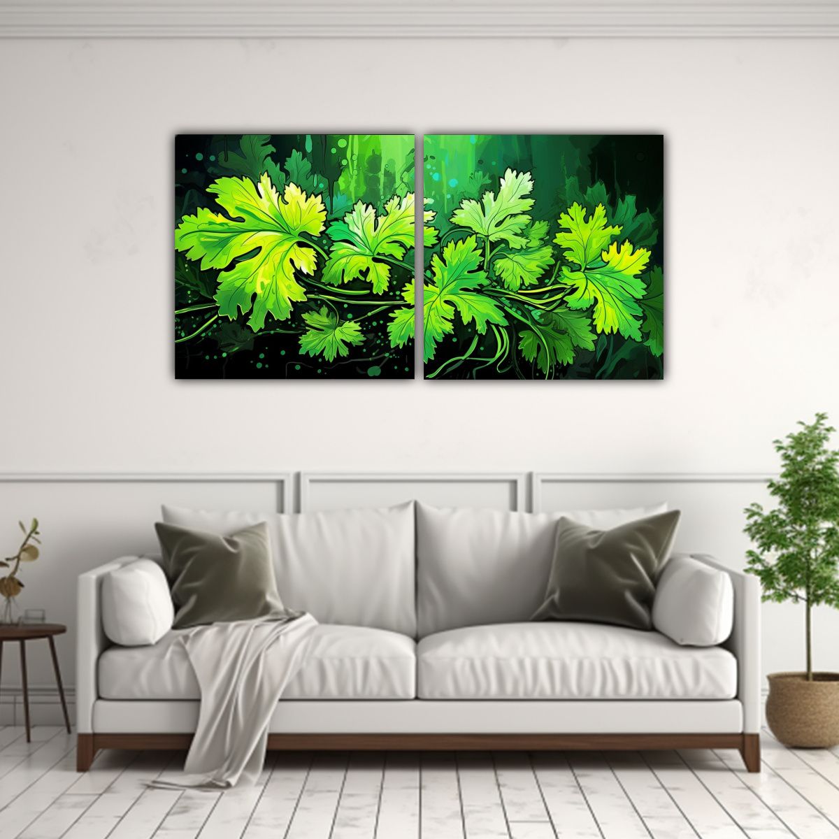 GENERICO - Paisajes Intensos De Hierbas Perejil En Tonos 140x70 Cm