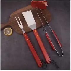 HOME ESSENTIALS - Set Parrillero Asado X3 Utensilio