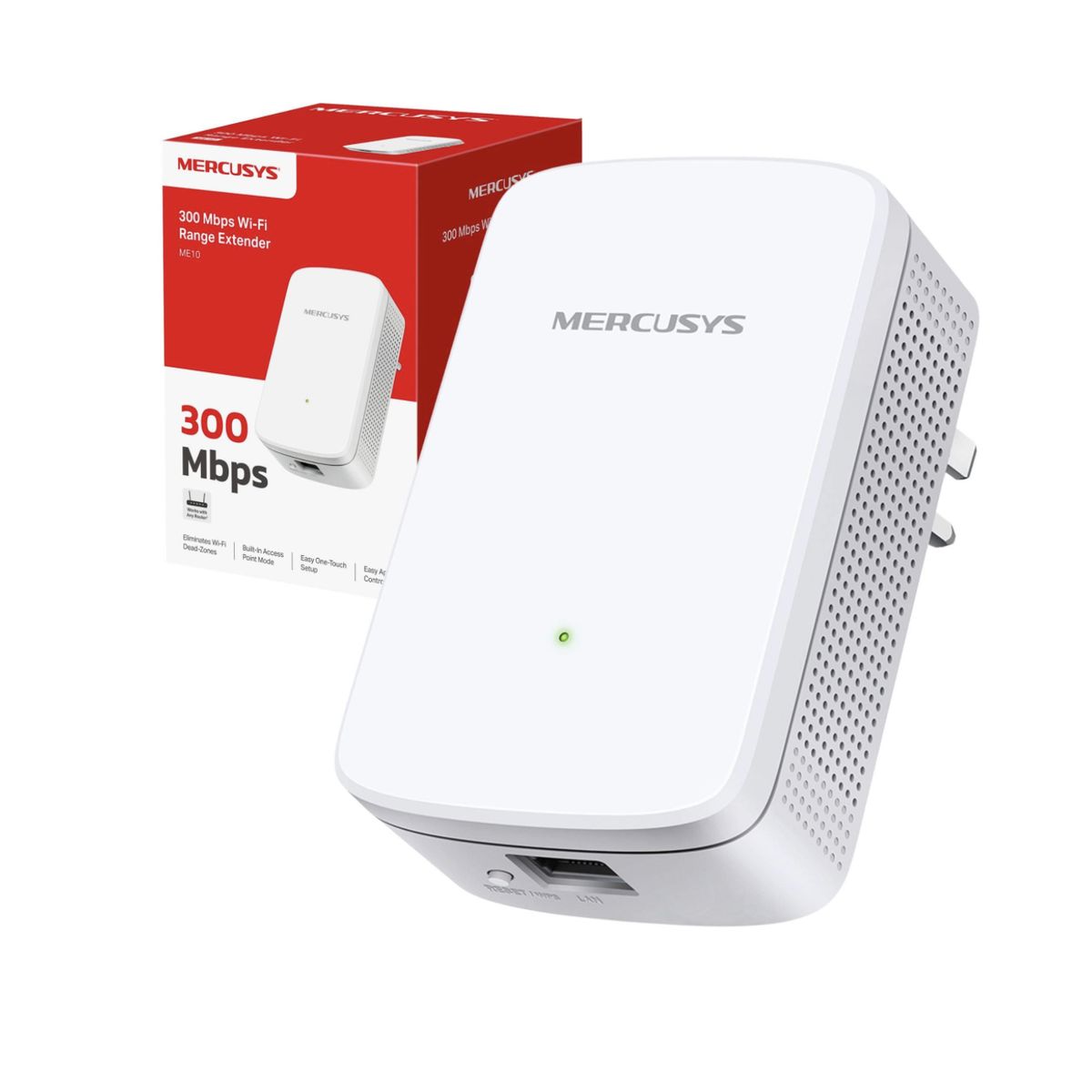 MERCUSYS - Repetidor De Señal Inalámbrico Mercusys Me10 Wi-fi 300 Mbps