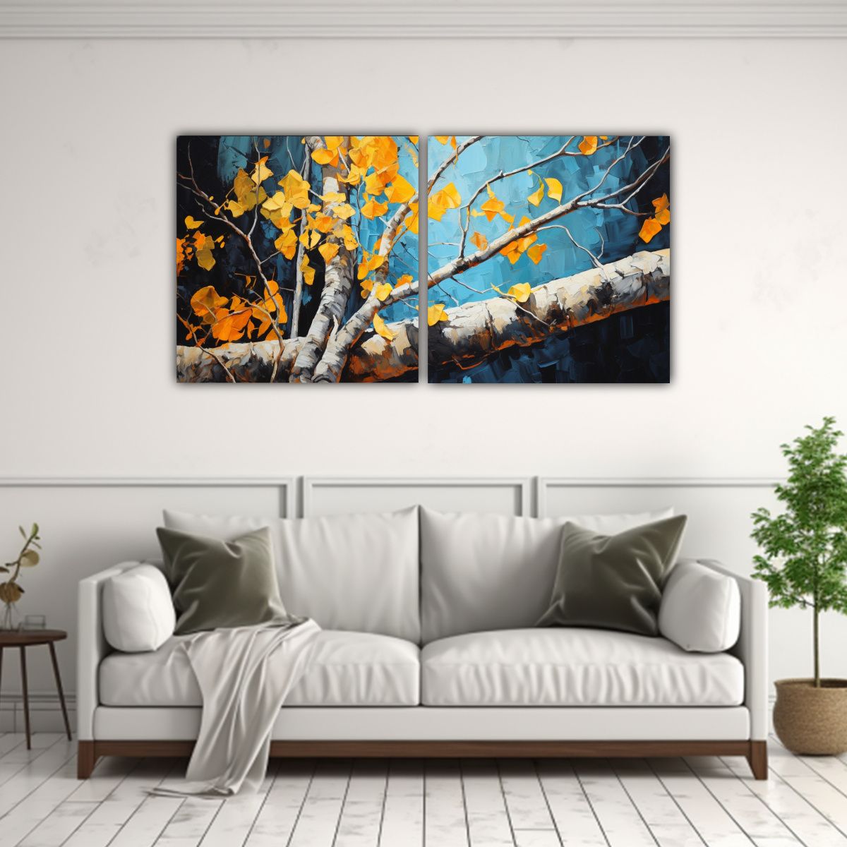 GENERICO - Pintura Abstracta De árbol Temblón De álamo En 120x60 Cm