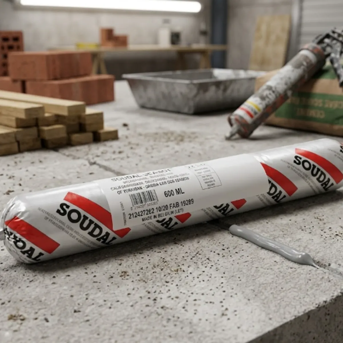 SOUDAL - Sellador de Poliuretano 600 Ml. Blanco Soudaflex 40fc.