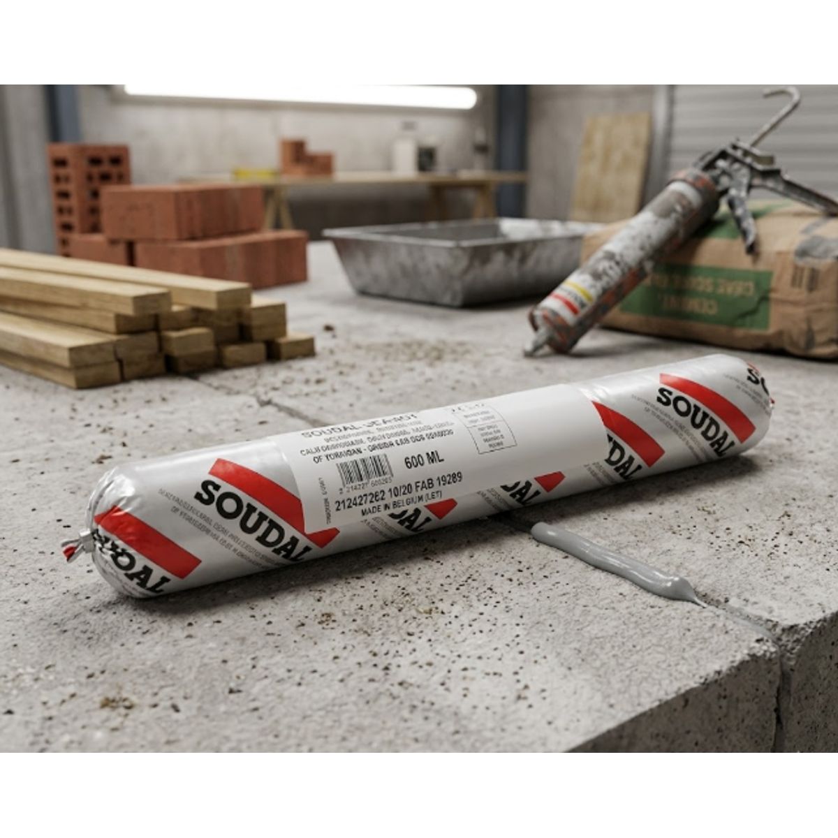 SOUDAL - Sellador de Poliuretano 600 Ml. Blanco Soudaflex 40fc.