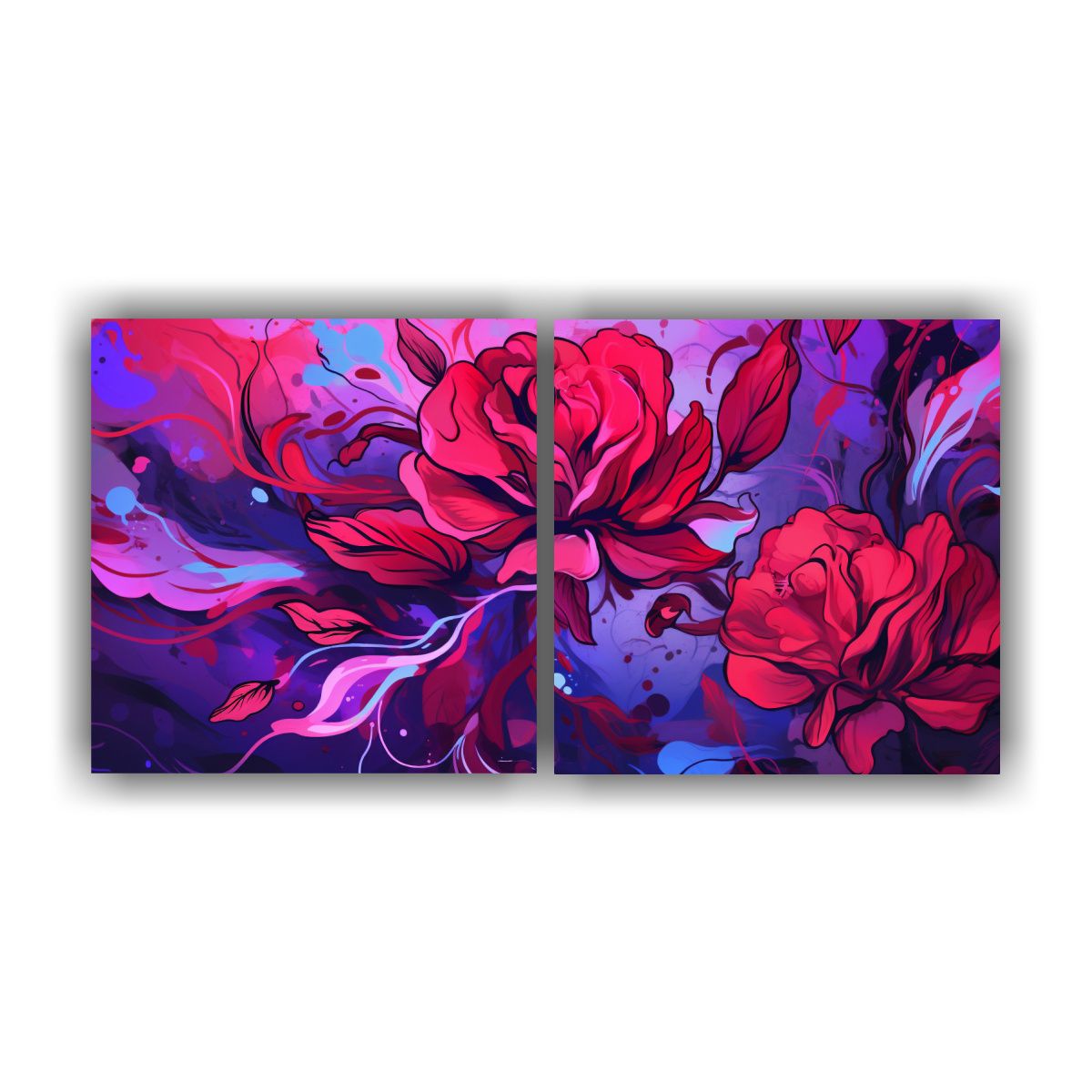 GENERICO - Conjunto 2 Lienzos De Tela Modernos Exclusivos 140x70 Cm