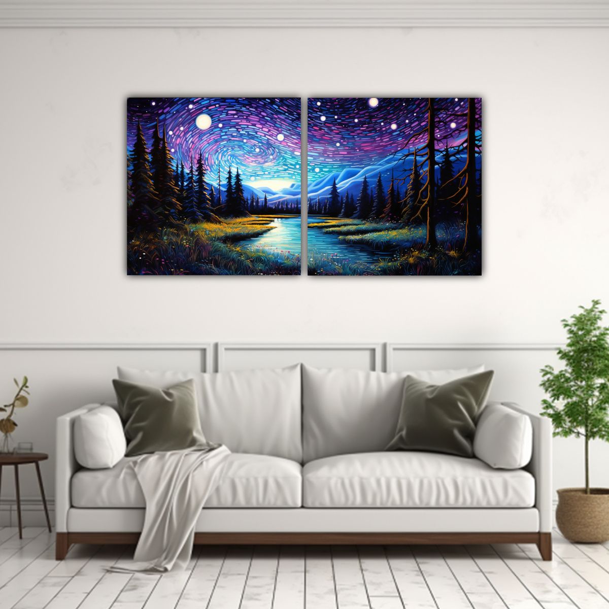 GENERICO - Decorativos Cuadros De Elegancia Nocturna En Los 120x60 Cm