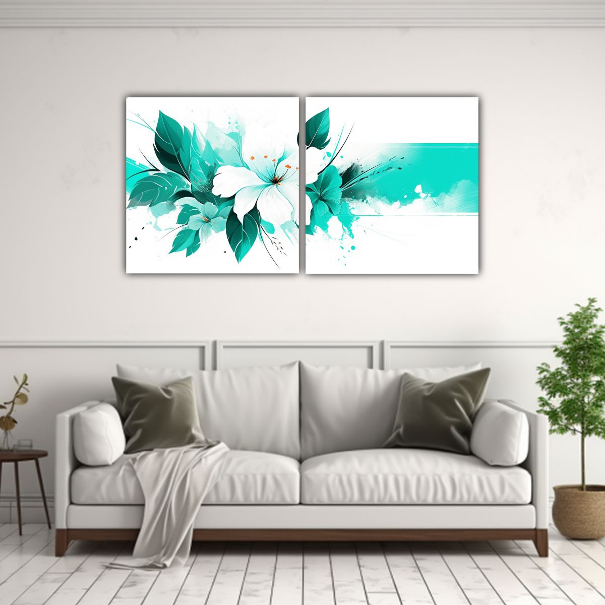 GENERICO - Set 2 Lienzos Tela Canvas Bonito Atmosfera 140x70 Cm