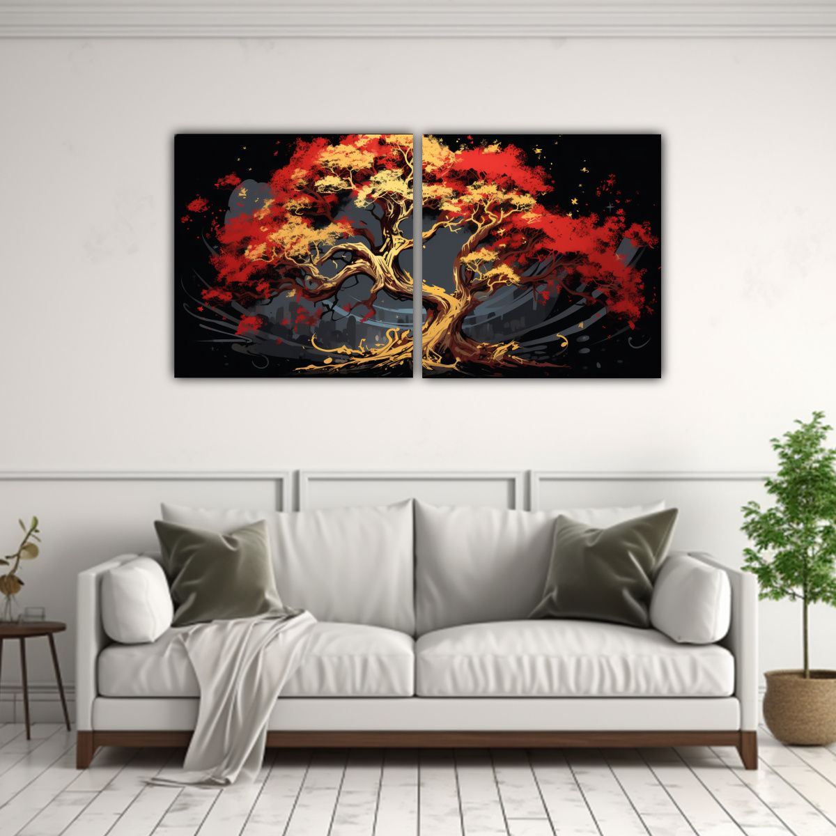GENERICO - Pintura Clásica Estilo Galería De Un árbol De 140x70 Cm