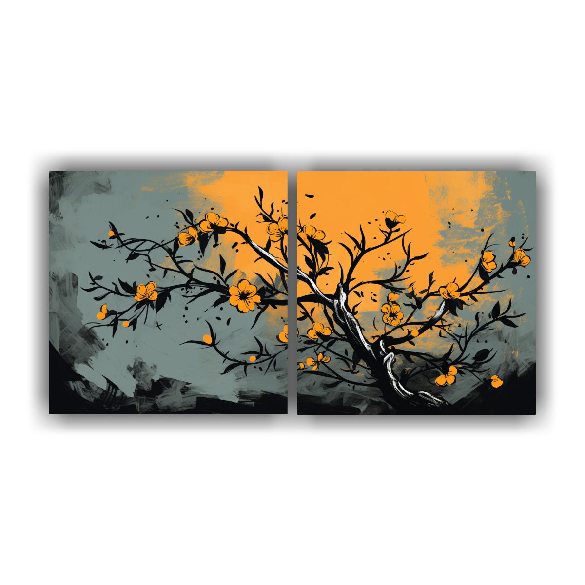 GENERICO - Arte De Pared Alta Calidad Árbol Naranja En 140x70 Cm