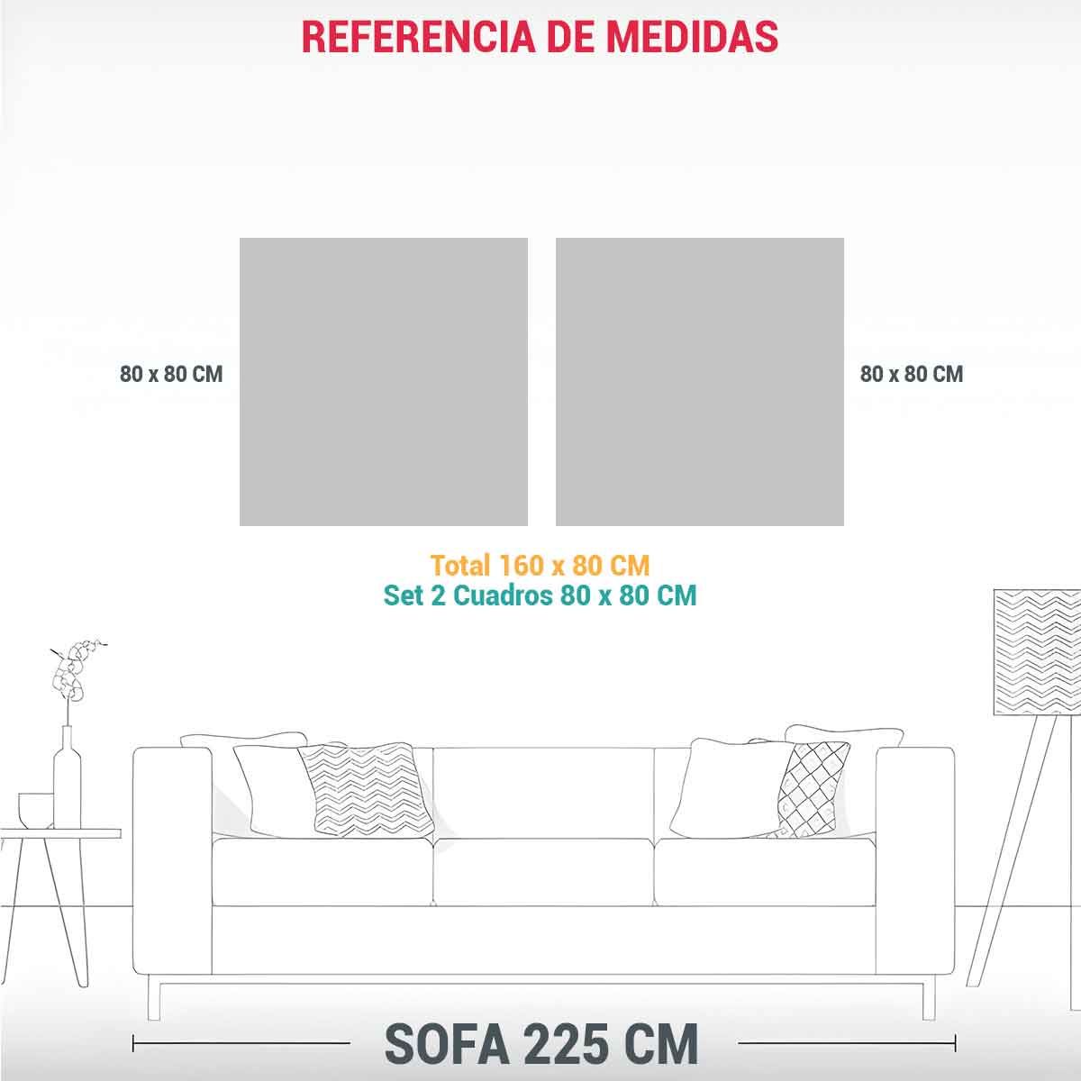 GENERICO - Pintura Abstracta De Colores Vibrantes Con Tema 160x80 Cm