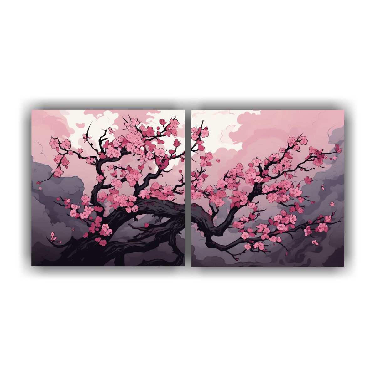 GENERICO - Pinturas Decorativas De Dos Lienzos En Tela 140x70 Cm