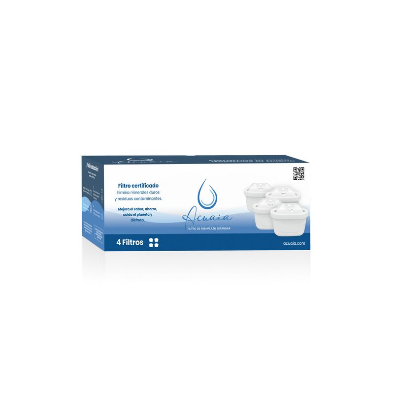 GENERICO - Acuaia 4 filtros maxtra jarra compatible Brita certificado
