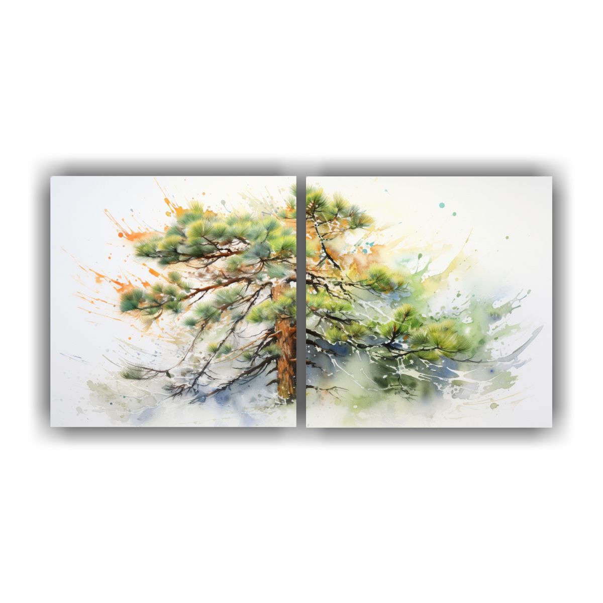 GENERICO - Pintura Abstracta De Colores De árbol De Pino 120x60 Cm