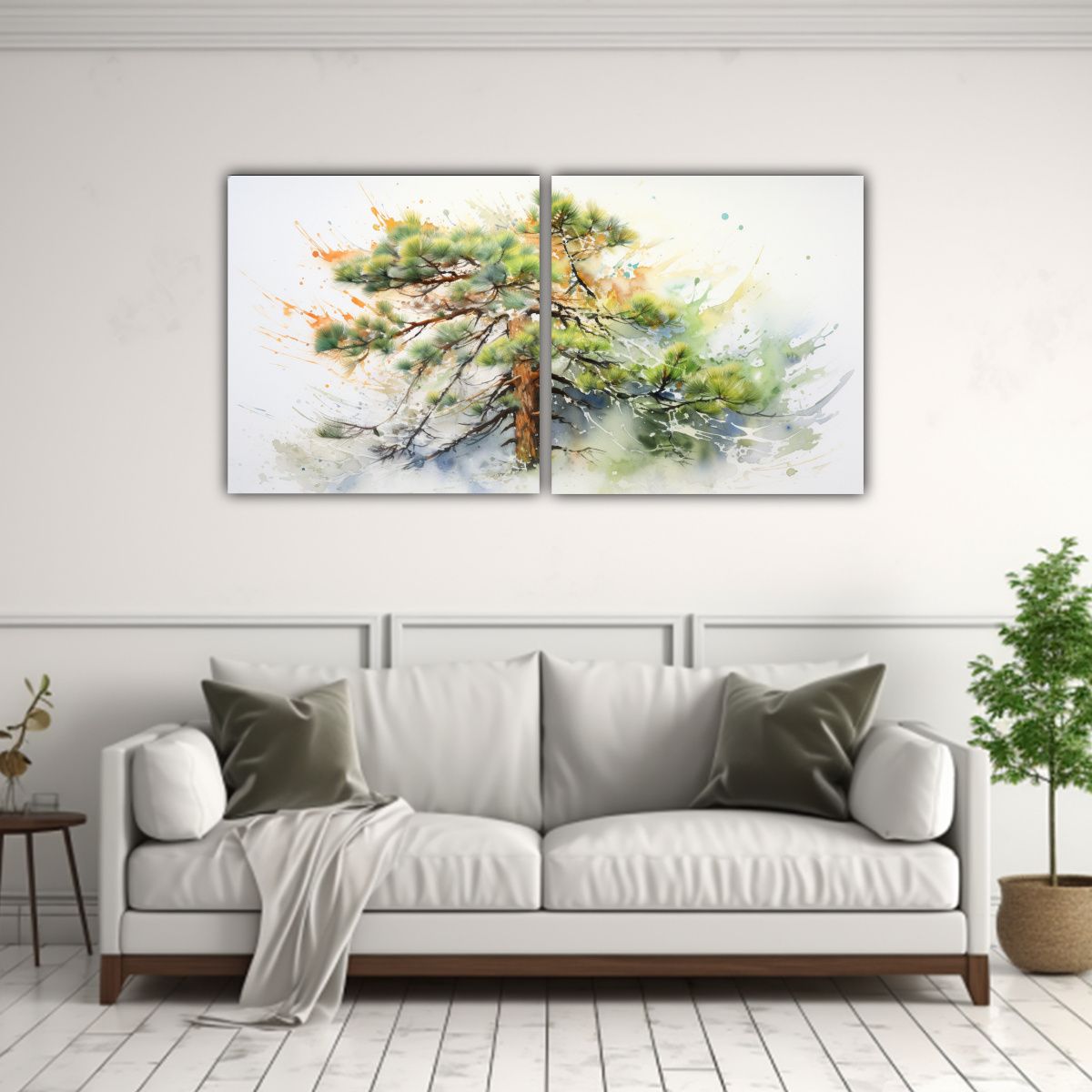 GENERICO - Pintura Abstracta De Colores De árbol De Pino 120x60 Cm