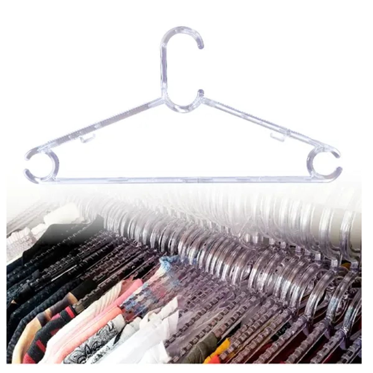 GENERICO - Juego de 12 perchas Ganchos acrílicas de Ropa