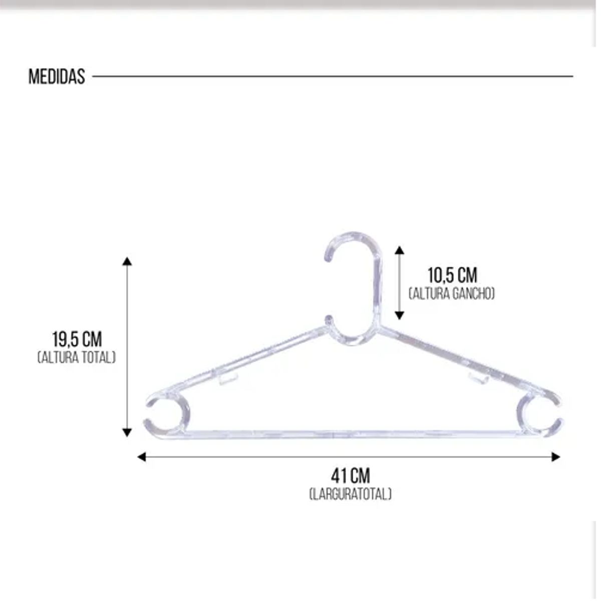 GENERICO - Juego de 12 perchas Ganchos acrílicas de Ropa