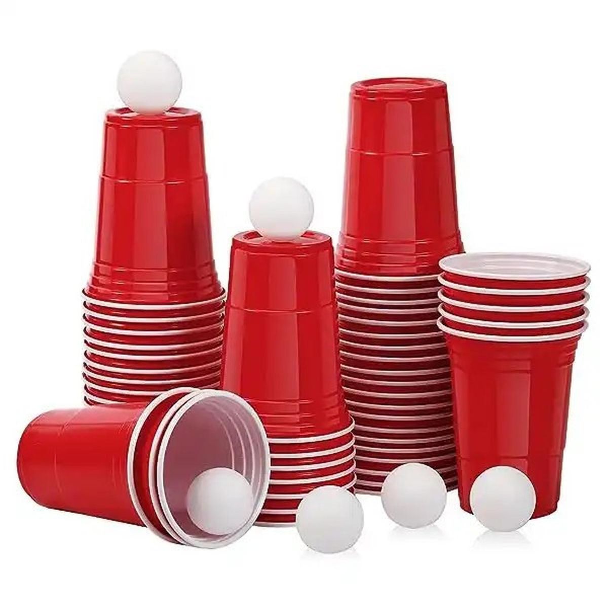 JAGIMA - Vaso Plastico Rojo Desechable Fiesta 450 ml x 100 uds
