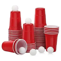 JAGIMA - Vaso Plastico Rojo Desechable Fiesta 450 ml x 100 uds