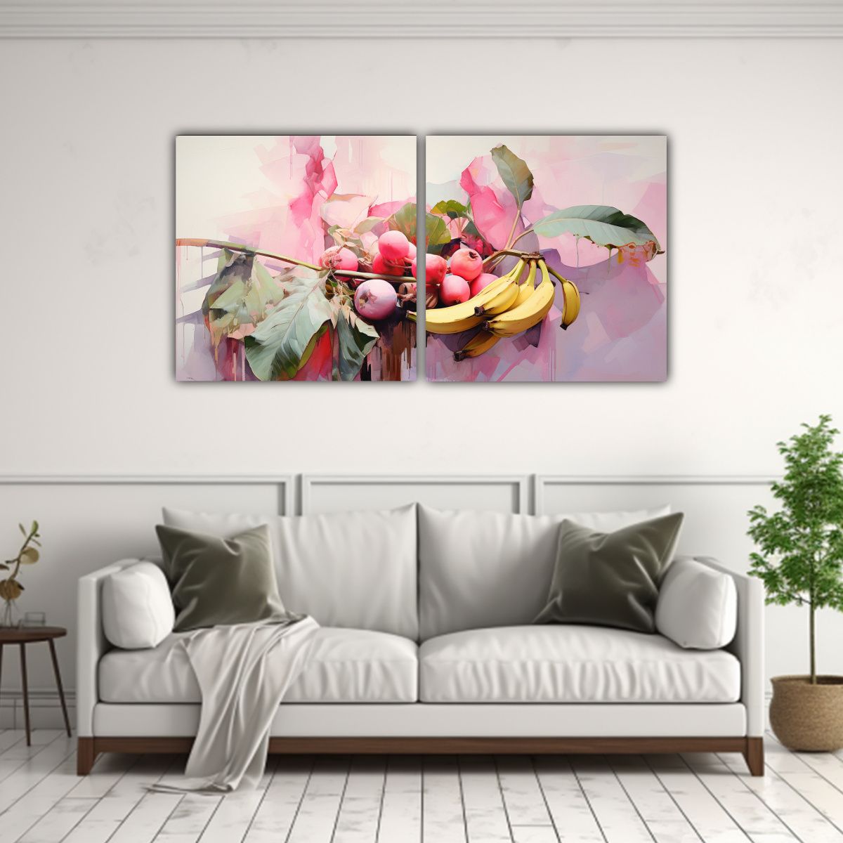 GENERICO - Obra Maestra Lienzo Cuadro De Un Árbol De Banana 120x60 Cm