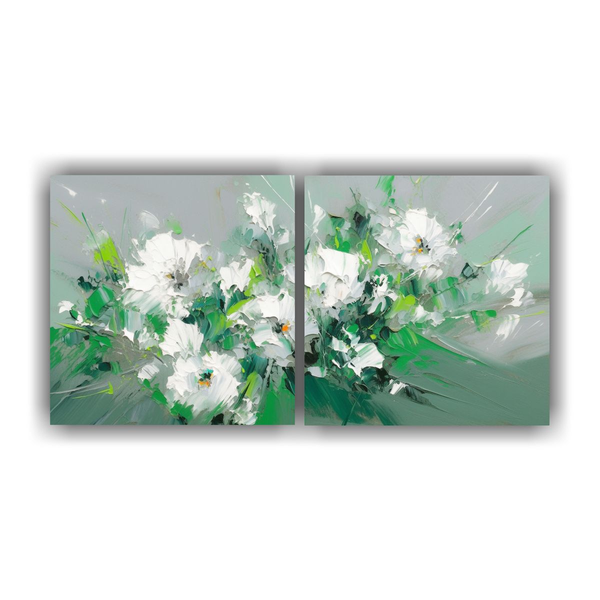 GENERICO - Set De 2 Lienzos De Tela Abstracción Clásico 140x70 Cm