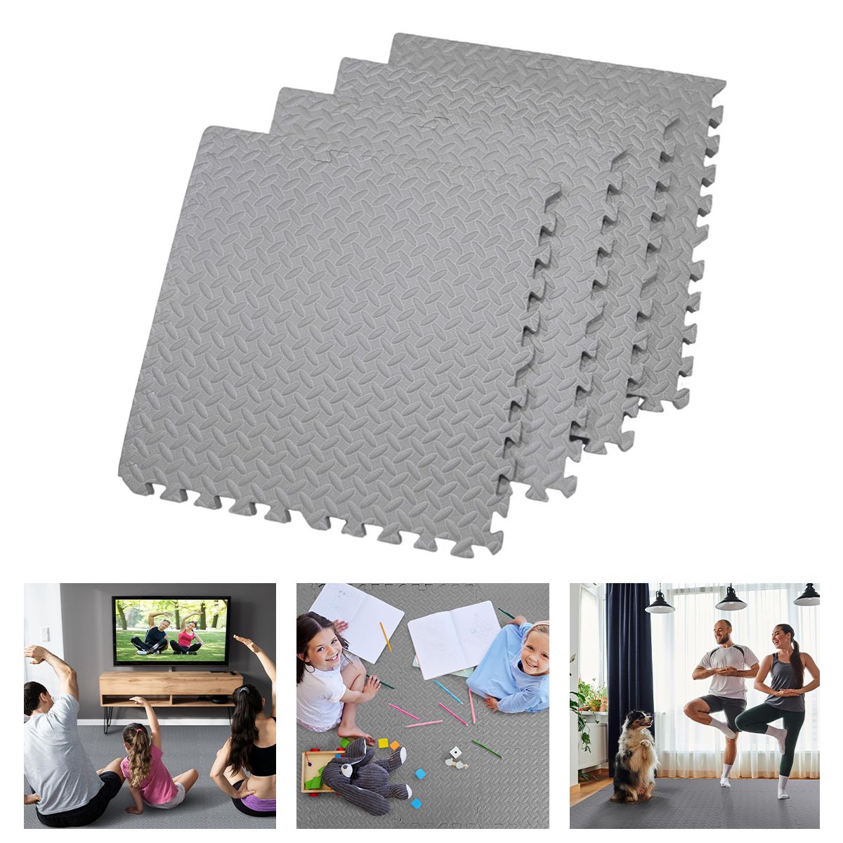 ATURE - Tatami Pack X4 Alfombra Encastrable Goma Eva 60cmx60cmx25cm