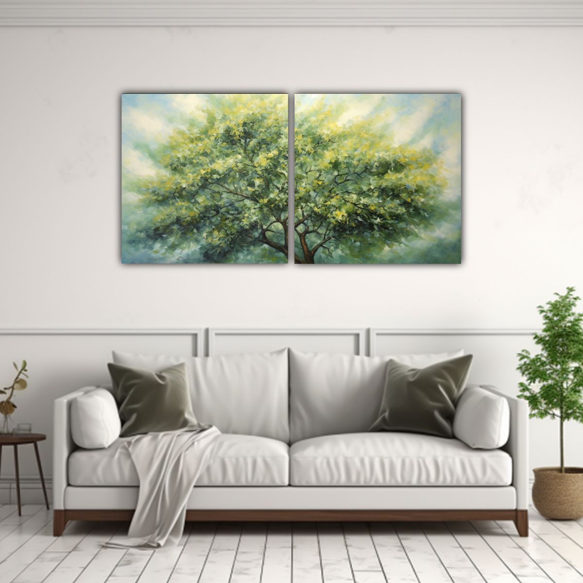 GENERICO - Cuadro Abstracto De árbol De Acebo Estilo óleo 120x60 Cm