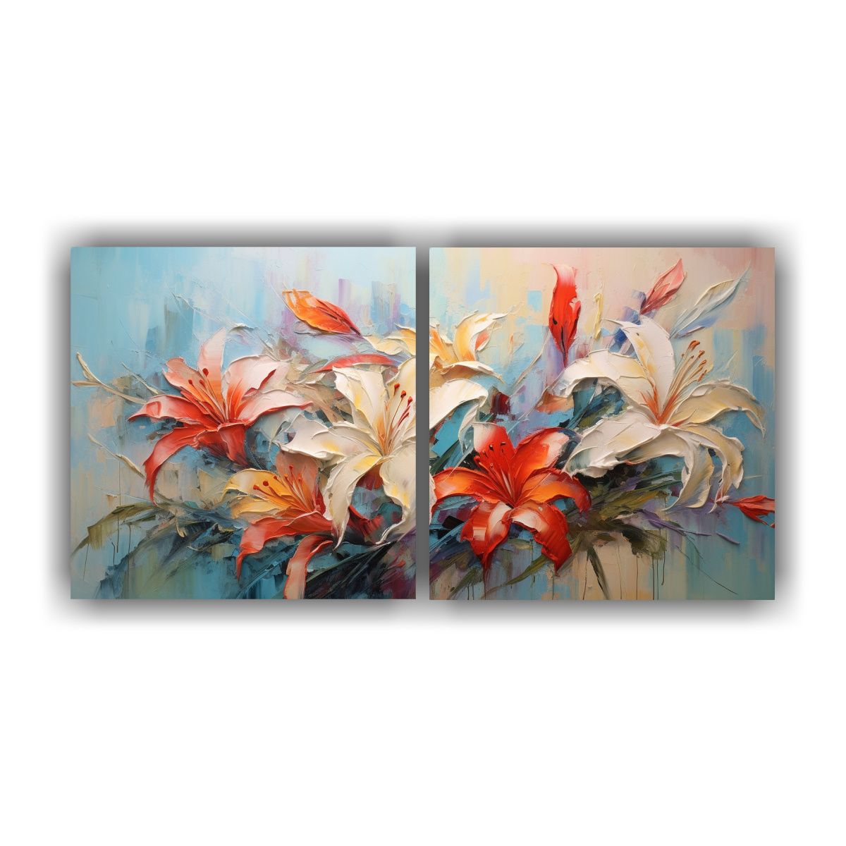 GENERICO - Pintura Vibrante De Flores En Lienzo Al Estilo De 120x60 Cm