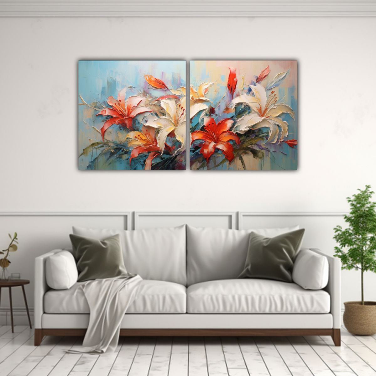 GENERICO - Pintura Vibrante De Flores En Lienzo Al Estilo De 120x60 Cm