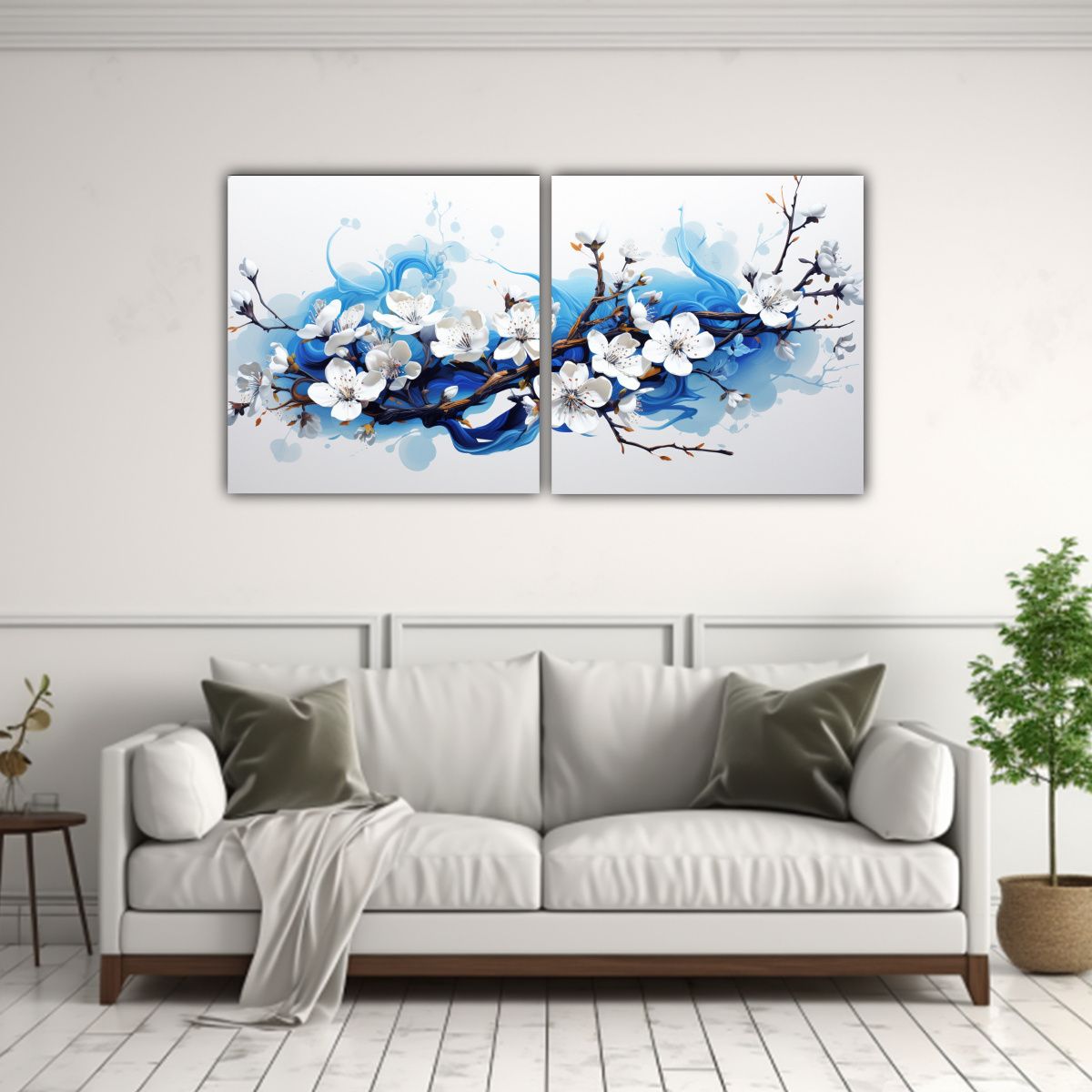 GENERICO - Pinturas Abstractas En Lienzo Armonía Cromática 120x60 Cm