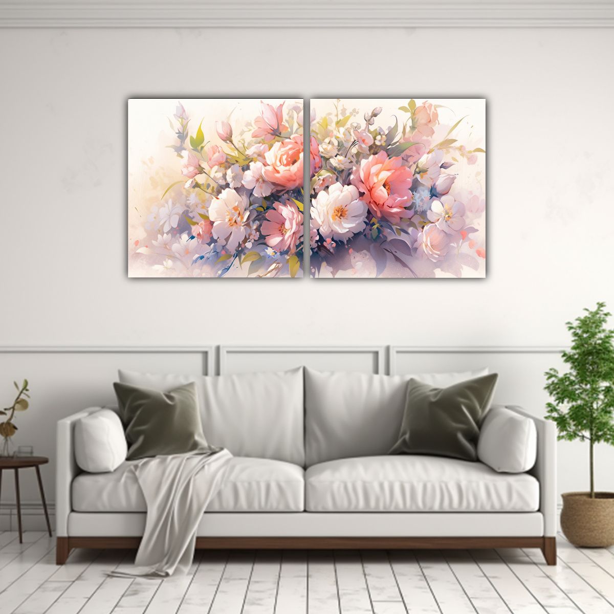 GENERICO - Dos Lienzos De Tela Con Patrón De Intensas 120x60 Cm