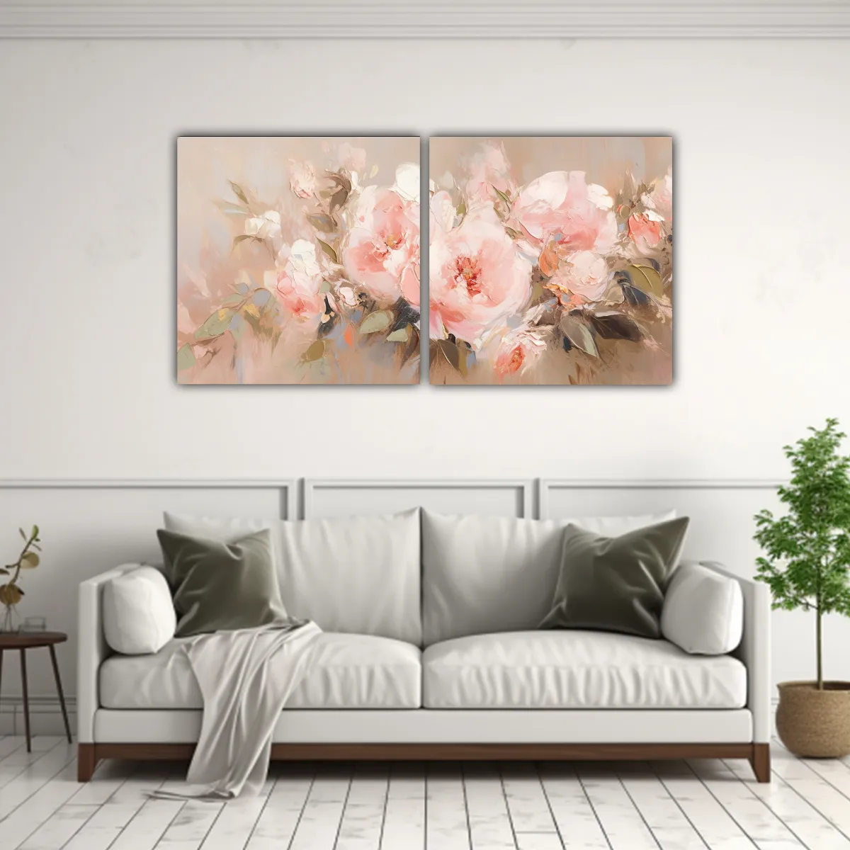 GENERICO - Pintura De Flores En Lienzo Estilo Galería En 140x70 Cm