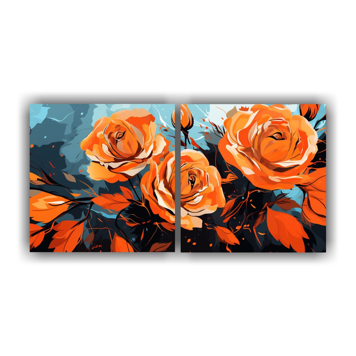 GENERICO - Cuadro Urbano Orange Colors En Estilo Galería 140x70 Cm