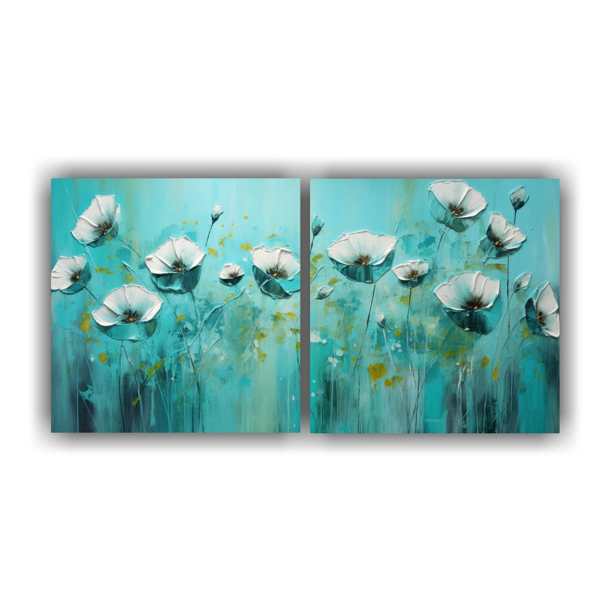 GENERICO - Conjunto 2 Lienzos Modernos Figuras Pintura En 120x60 Cm