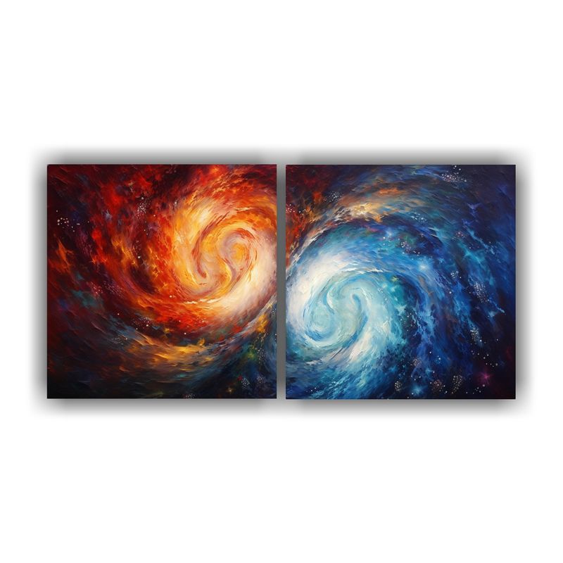 GENERICO - Pintura De Arte De Pared Moderno Con Dos 120x60 Cm