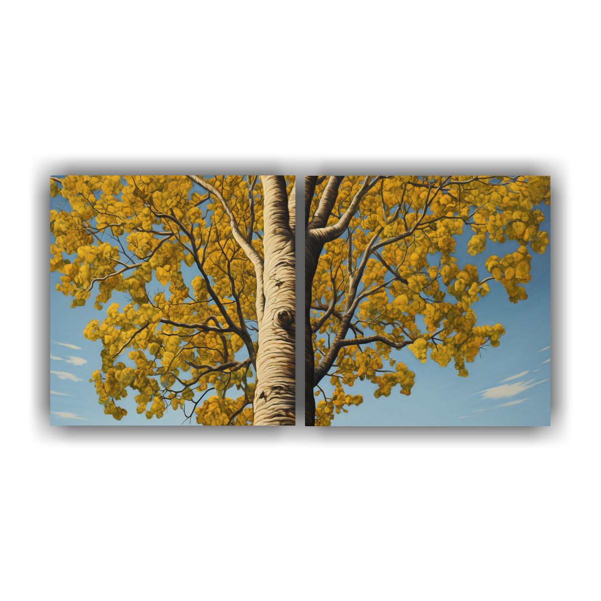 GENERICO - Pintura Abstracta De árbol De álamo Estilo 140x70 Cm
