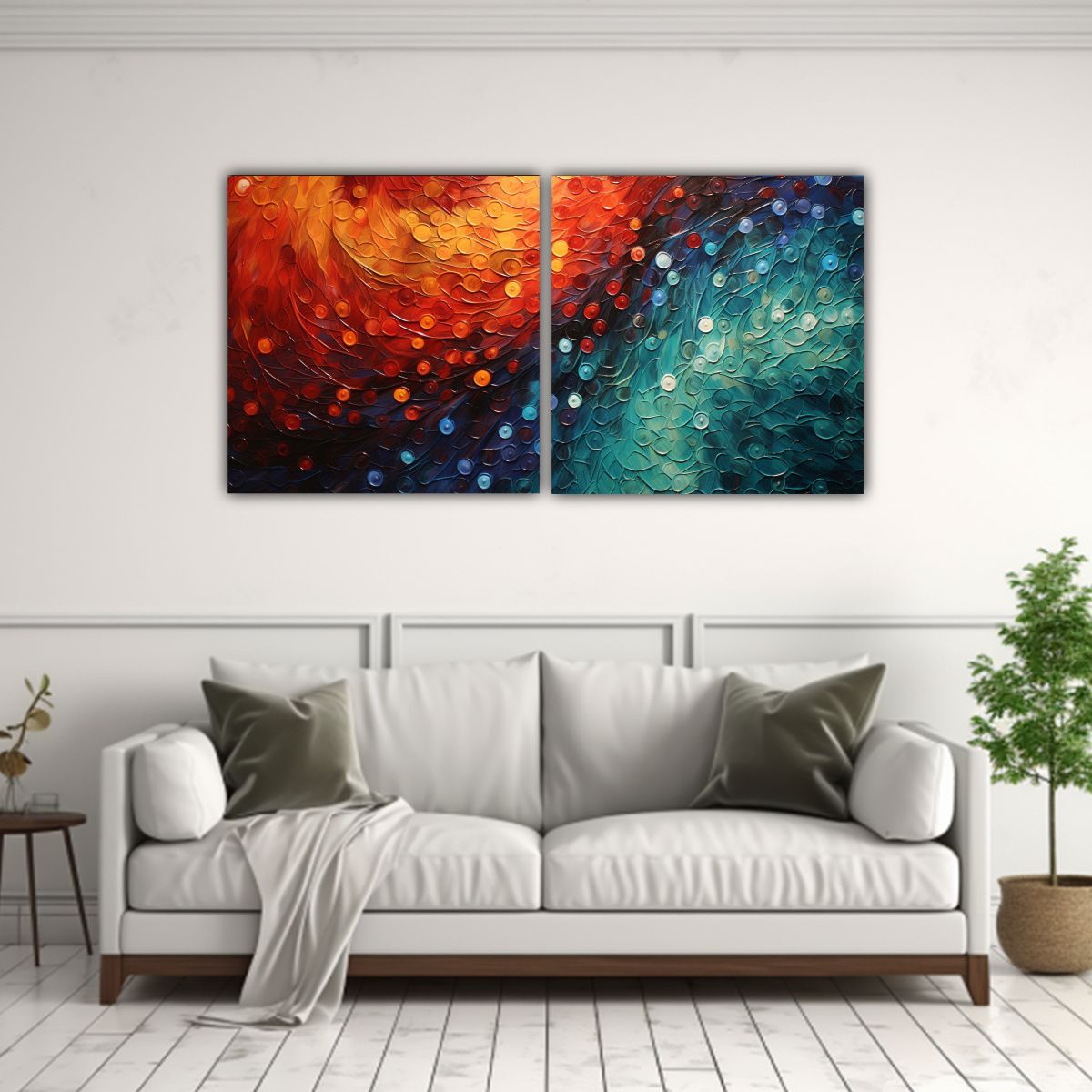 GENERICO - Lienzos Decorativos Urbanos Con Patrones 120x60 Cm