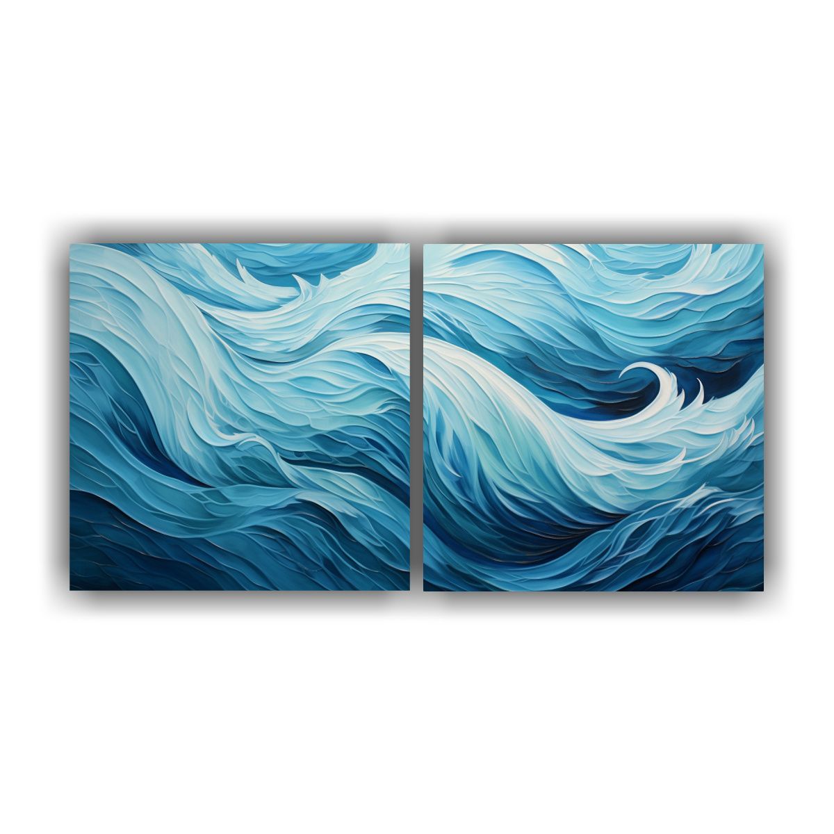 GENERICO - Dos Lienzos Impreso Urbano Con Patrones 120x60 Cm