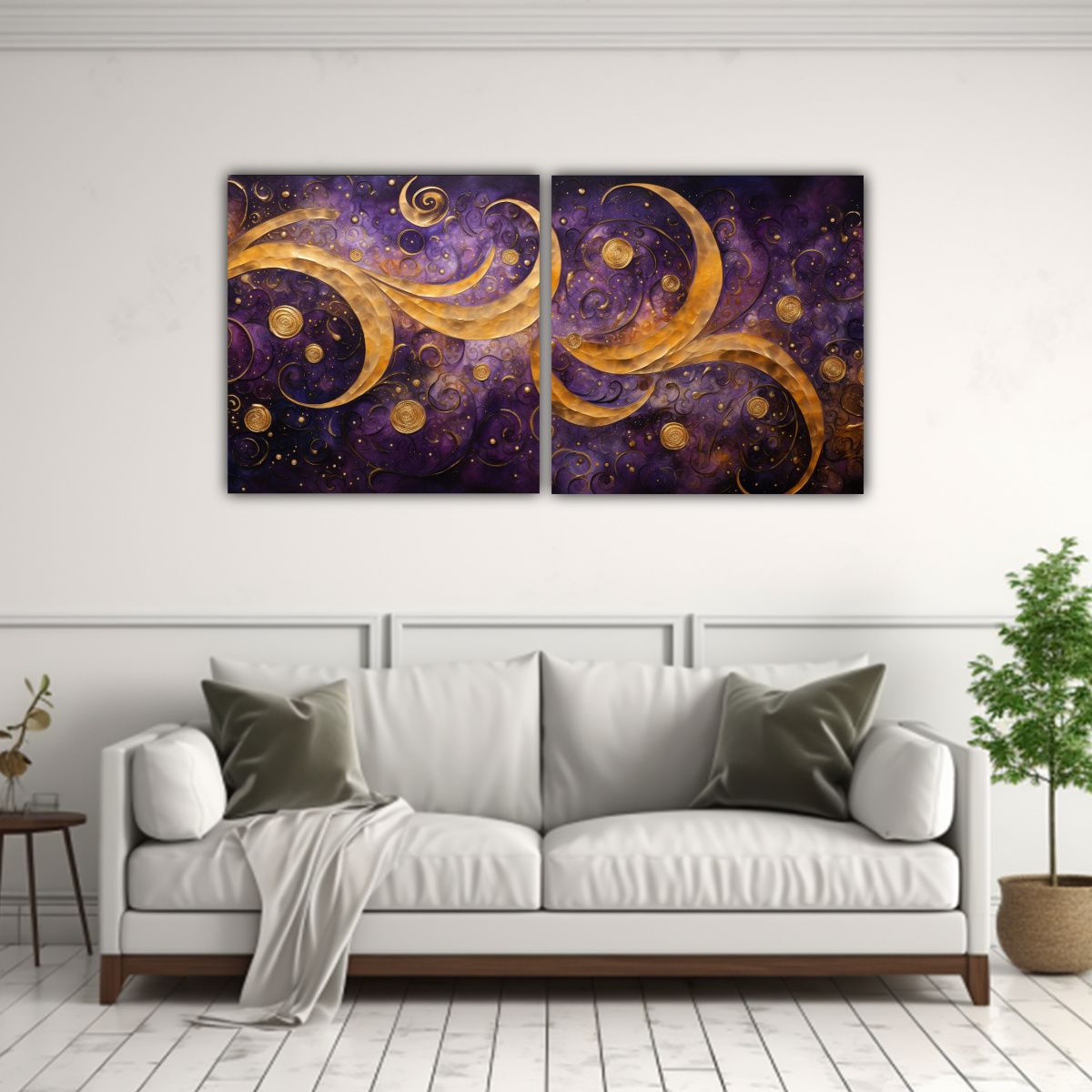 GENERICO - Pinturas Decorativas Conceptuales Dos Cuadros 120x60 Cm