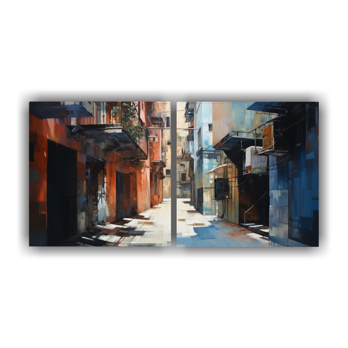 GENERICO - Conjunto 2 Cuadros Encuentros Serendipitosos En 120x60 Cm