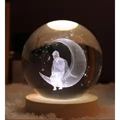 GENERICO - El Principito Esfera de Cristal Decorativa Luz LED USB e Interruptor