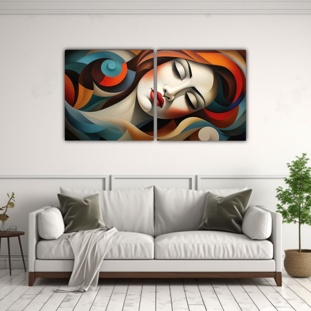 GENERICO - Cuadros De Decoración Armonía Colores Rostros 120x60 Cm