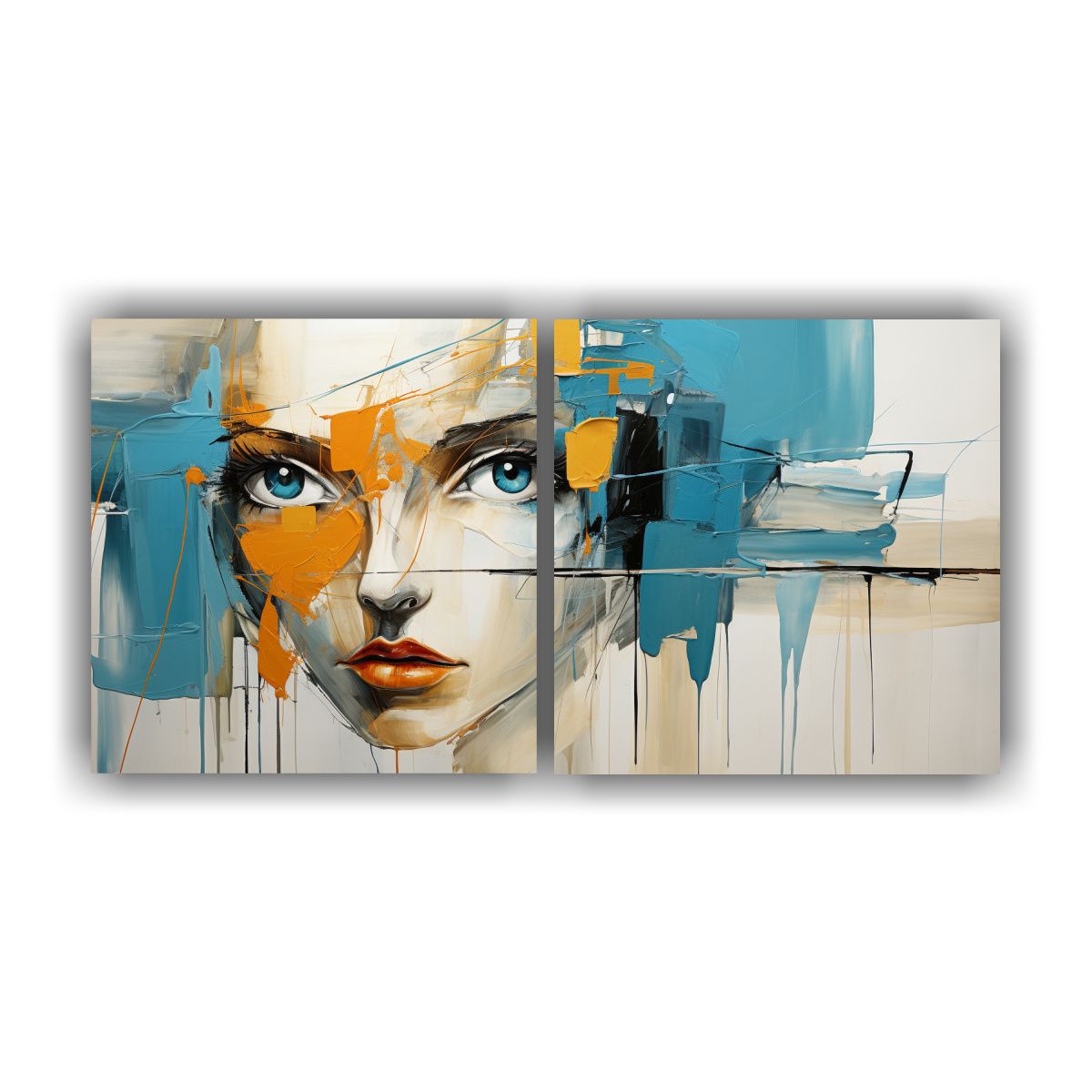 GENERICO - Cuadros Abstractos Para Comedor Inspirados En 120x60 Cm