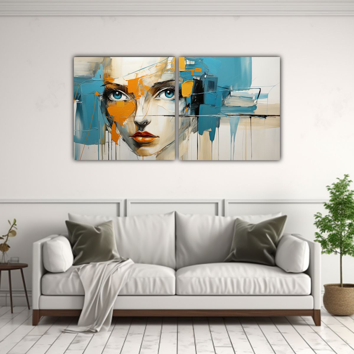 GENERICO - Cuadros Abstractos Para Comedor Inspirados En 120x60 Cm