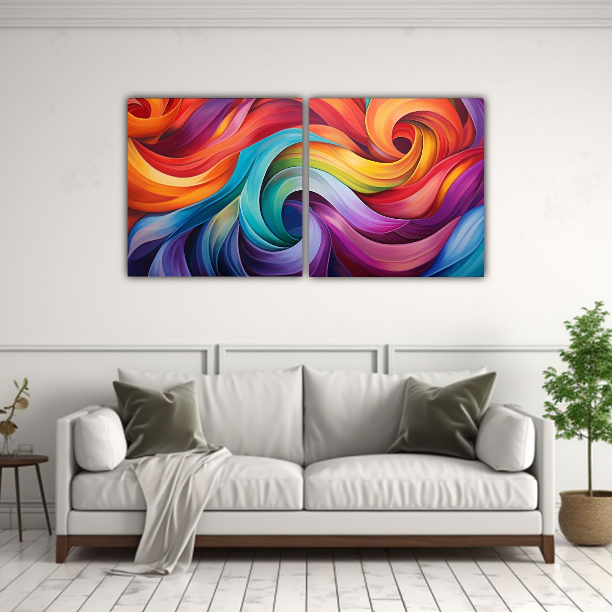 GENERICO - Cuadros Acuarela Escenario Whirling Abstracto Con 140x70 Cm