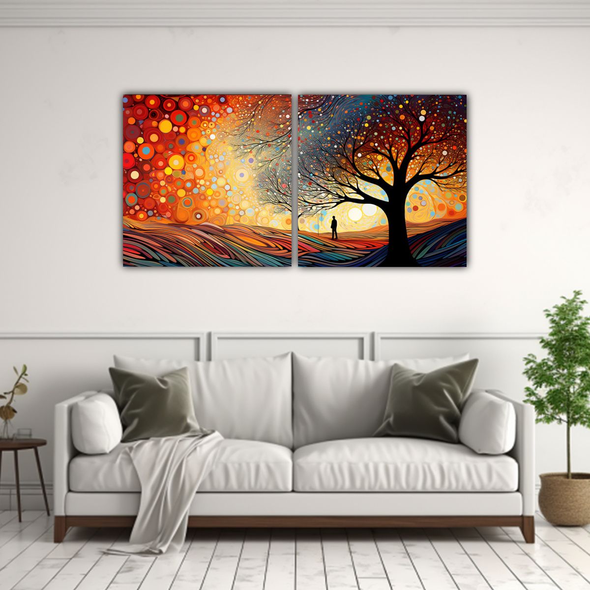 GENERICO - Lienzos De Tela Con Imagen Motivo Abstracto 120x60 Cm