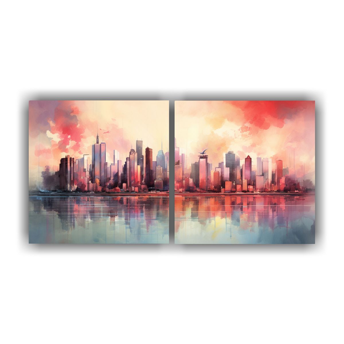 GENERICO - Pinturas Decorativas De Composiciones Vibrantes Y 120x60 Cm