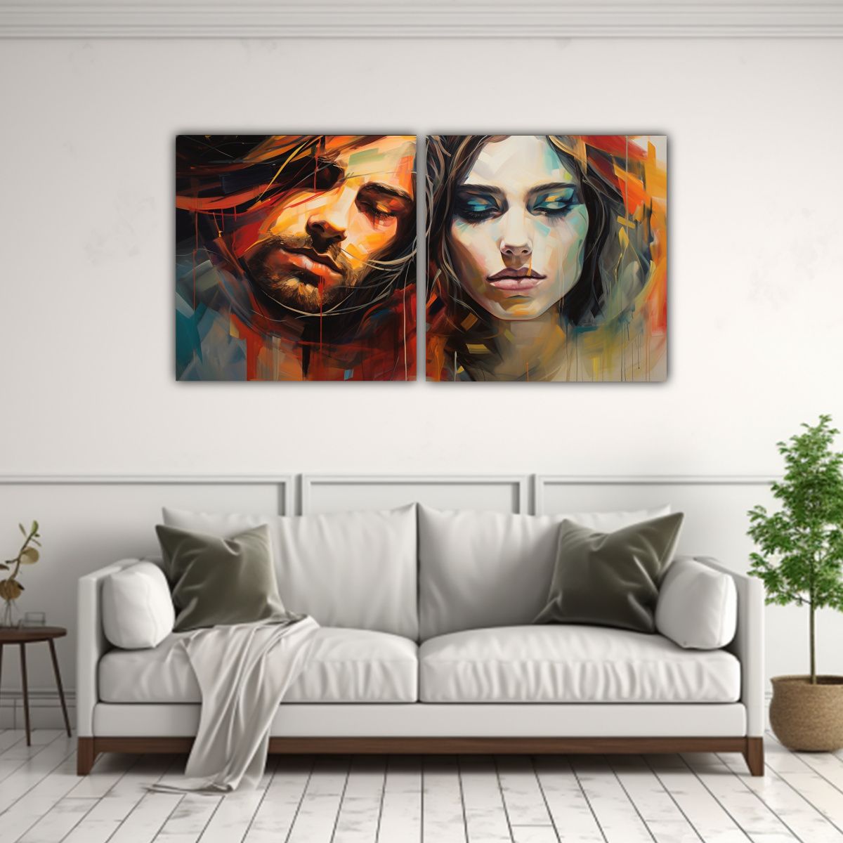 GENERICO - Pinturas Abstractas Parejas Arte Gráfico De Alta 120x60 Cm